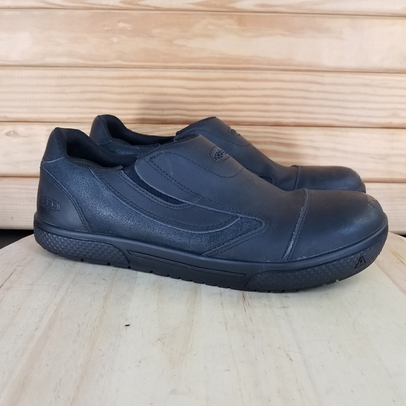 KEEN 1012857D DESTIN Men's 11.5 US Slip On Black Leather Loafers EH Work Shoes - Picture 8 of 16